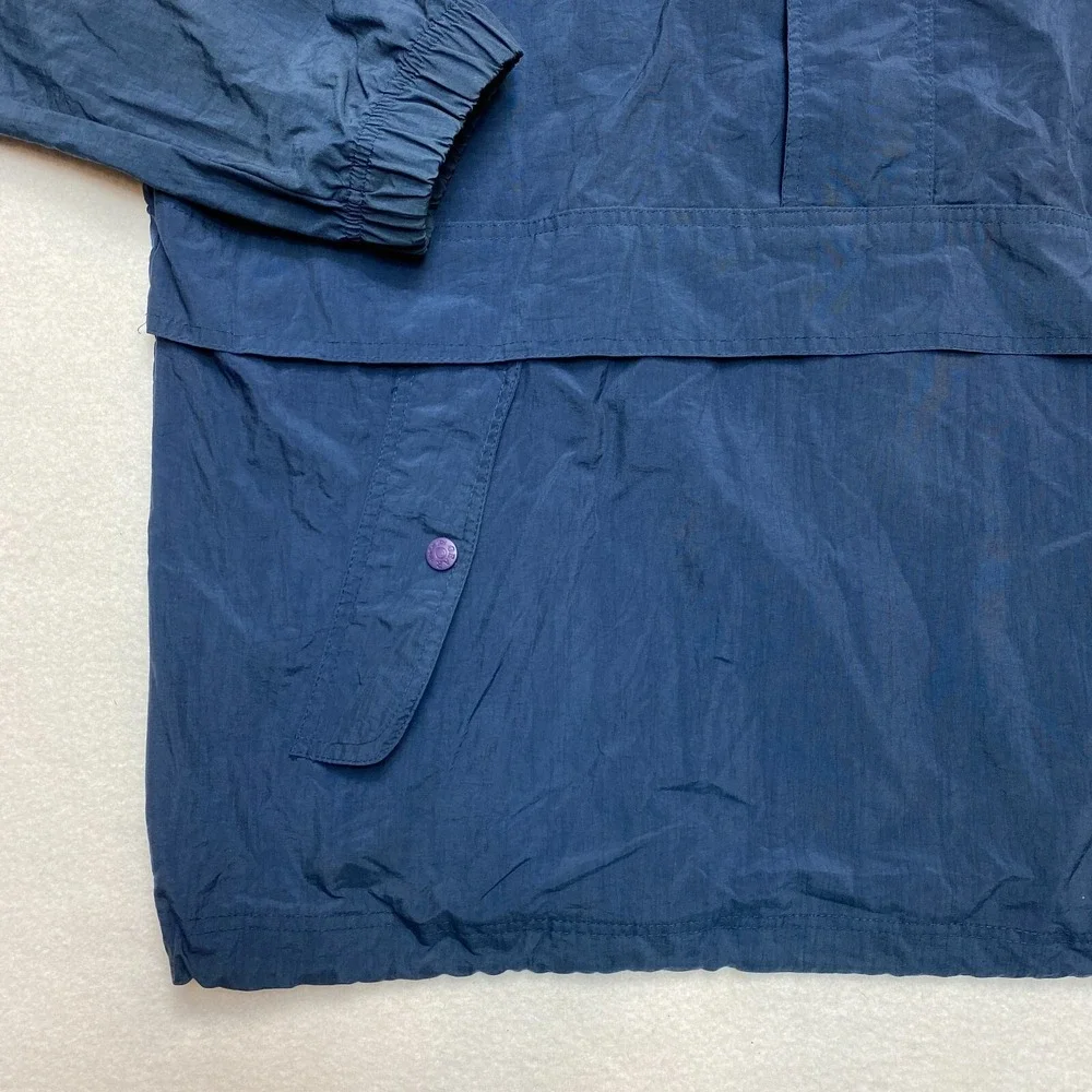 Bradley University Jacket Mens Large Blue Anorak Nylon Pullover Windbreaker